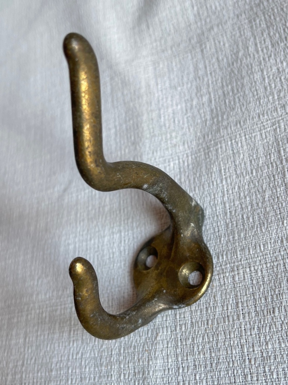 Antique Brass Double Wall Hook - Picture 2 of 7